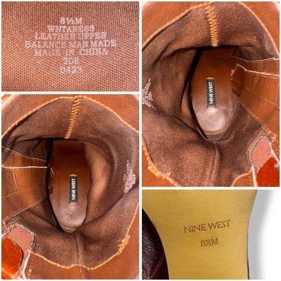 Nine West Y2K 90s Vintage Style Madden Style Platform Chunky Boot Leather 8.5 - Picture 13 of 14